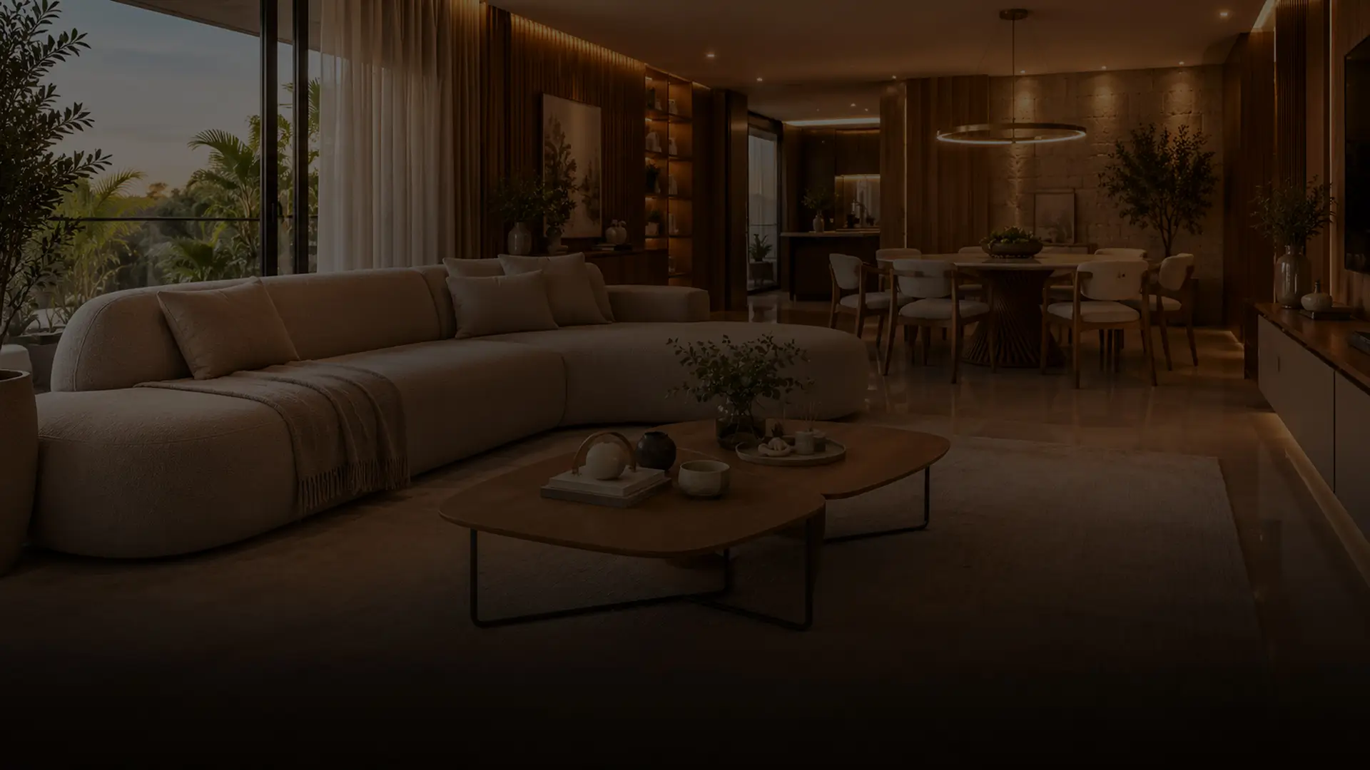 Living planejado assinado pela Erom Decor